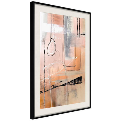 Abstract Poster Frame - Pastel Abstraction-artwork for wall with acrylic glass protection