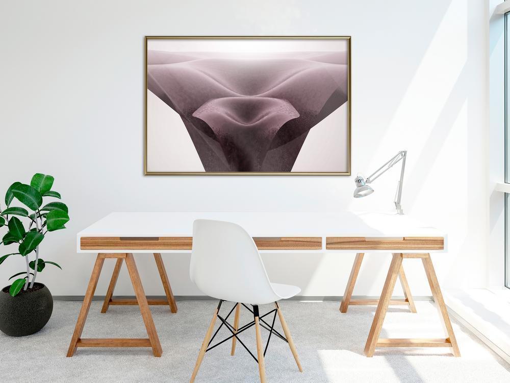 Abstract Poster Frame - Surreal Dunes-artwork for wall with acrylic glass protection