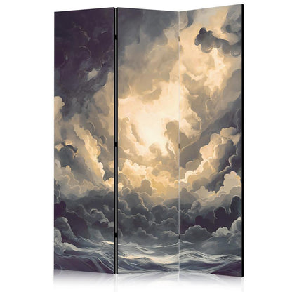 Room Divider - Epic Play of Light: The Sun Battling for Dominance Over the Clouds