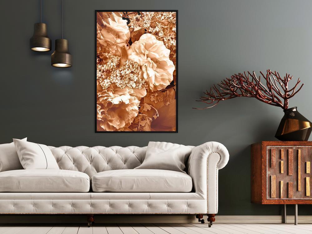 Autumn Framed Poster - May in Sepia-artwork for wall with acrylic glass protection