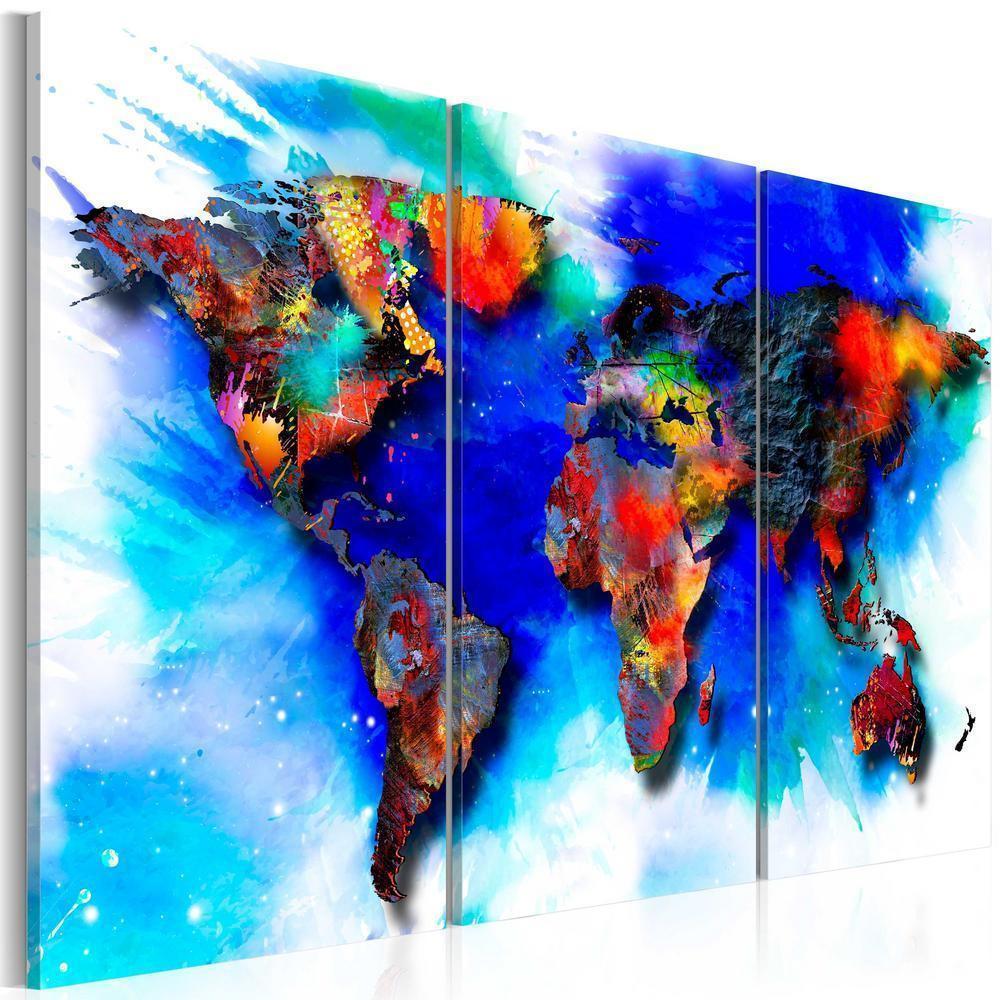 Canvas Print - Rainbow map-ArtfulPrivacy-Wall Art Collection