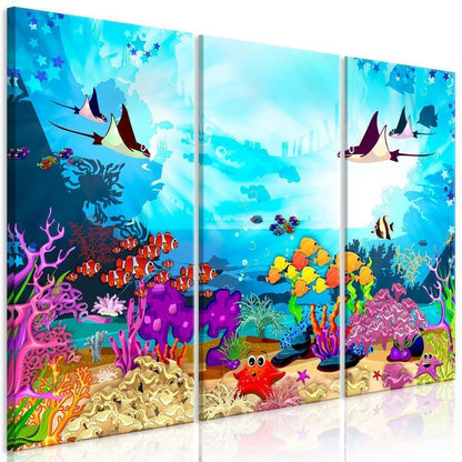 Canvas Print - Underwater Fun (3 Parts)-ArtfulPrivacy-Wall Art Collection