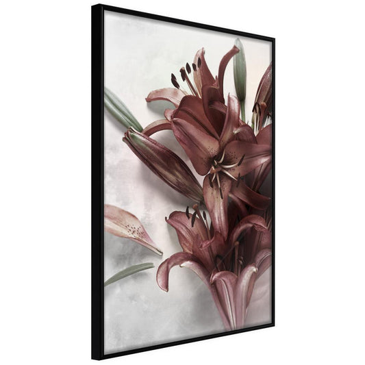 Botanical Wall Art - Burgundy Solace-artwork for wall with acrylic glass protection