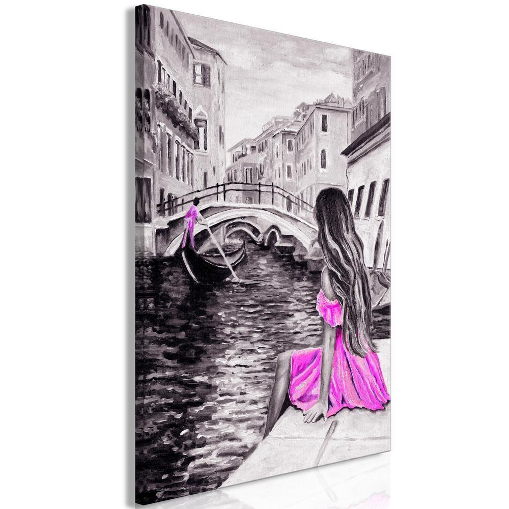 Canvas Print - Far Dreams (1 Part) Vertical Pink-ArtfulPrivacy-Wall Art Collection