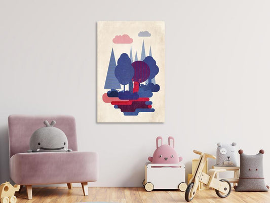 Canvas Print - Forest Creatures (1 Part) Vertical-ArtfulPrivacy-Wall Art Collection