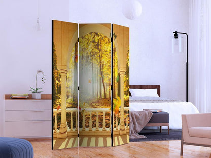 Decorative partition-Room Divider - Dream About Autumnal Forest-Folding Screen Wall Panel by ArtfulPrivacy