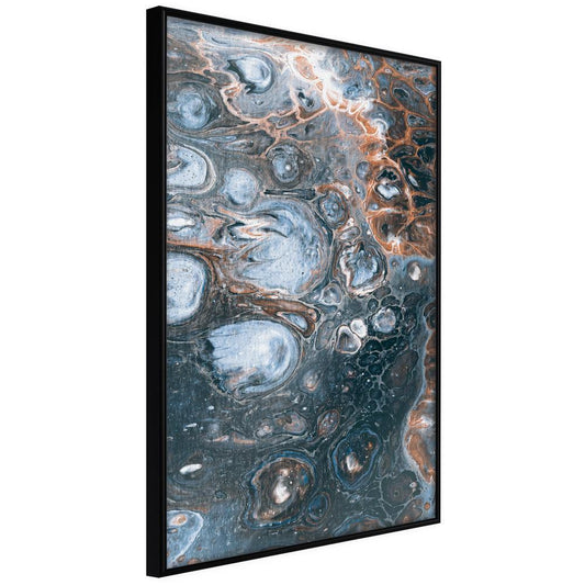 Abstract Poster Frame - Surface of the Unknown Planet I-artwork for wall with acrylic glass protection