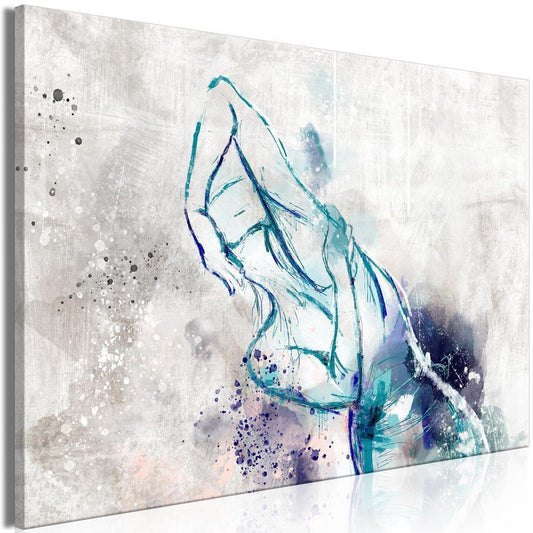 Canvas Print - Blue Woman (1 Part) Wide-ArtfulPrivacy-Wall Art Collection