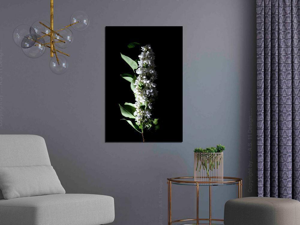 Canvas Print - White Lilacs (1 Part) Vertical-ArtfulPrivacy-Wall Art Collection