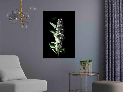 Canvas Print - White Lilacs (1 Part) Vertical-ArtfulPrivacy-Wall Art Collection