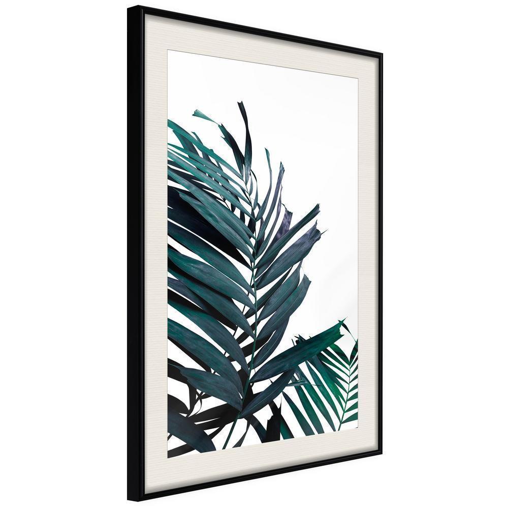 Botanical Wall Art - Evergreen Palm Leaves-artwork for wall with acrylic glass protection