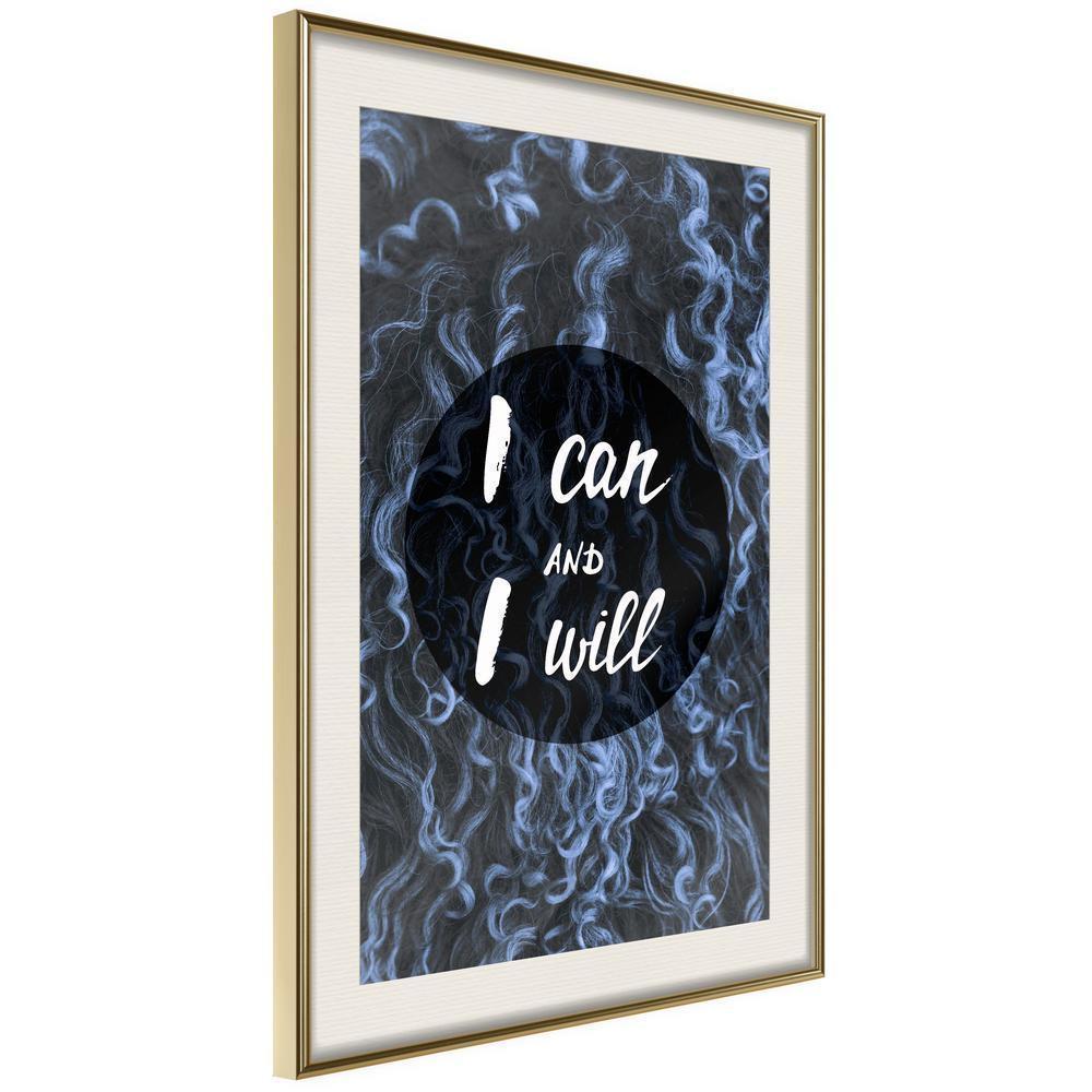 Typography Framed Art Print - Decisiveness-artwork for wall with acrylic glass protection