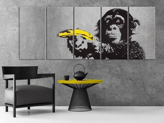 Canvas Print - Monkey and Banana-ArtfulPrivacy-Wall Art Collection