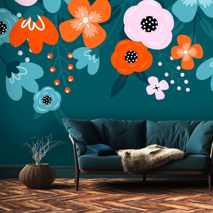 Wall Mural - Colorful Bloom - Third Variant