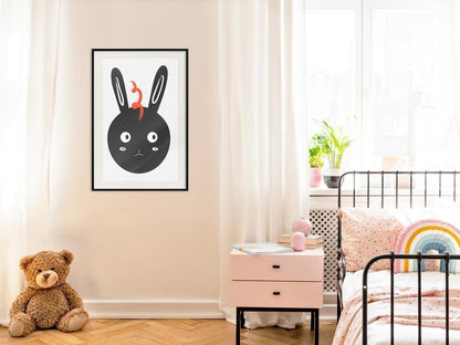 Nursery Room Wall Frame - Surprised Bunny-artwork for wall with acrylic glass protection