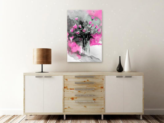 Canvas Print - Bouquet of Colours (1 Part) Vertical Pink-ArtfulPrivacy-Wall Art Collection