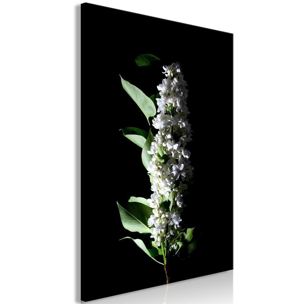 Canvas Print - White Lilacs (1 Part) Vertical-ArtfulPrivacy-Wall Art Collection