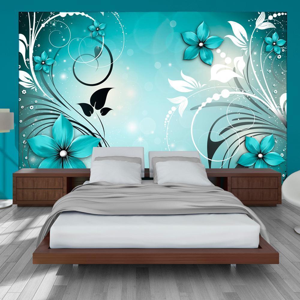 Wall Mural - Turquoise dream-Wall Murals-ArtfulPrivacy