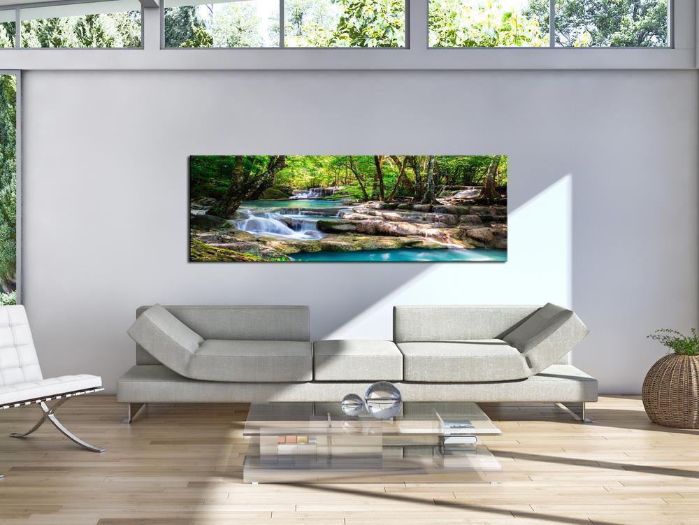 Canvas Print - Nature: Forest Waterfall-ArtfulPrivacy-Wall Art Collection