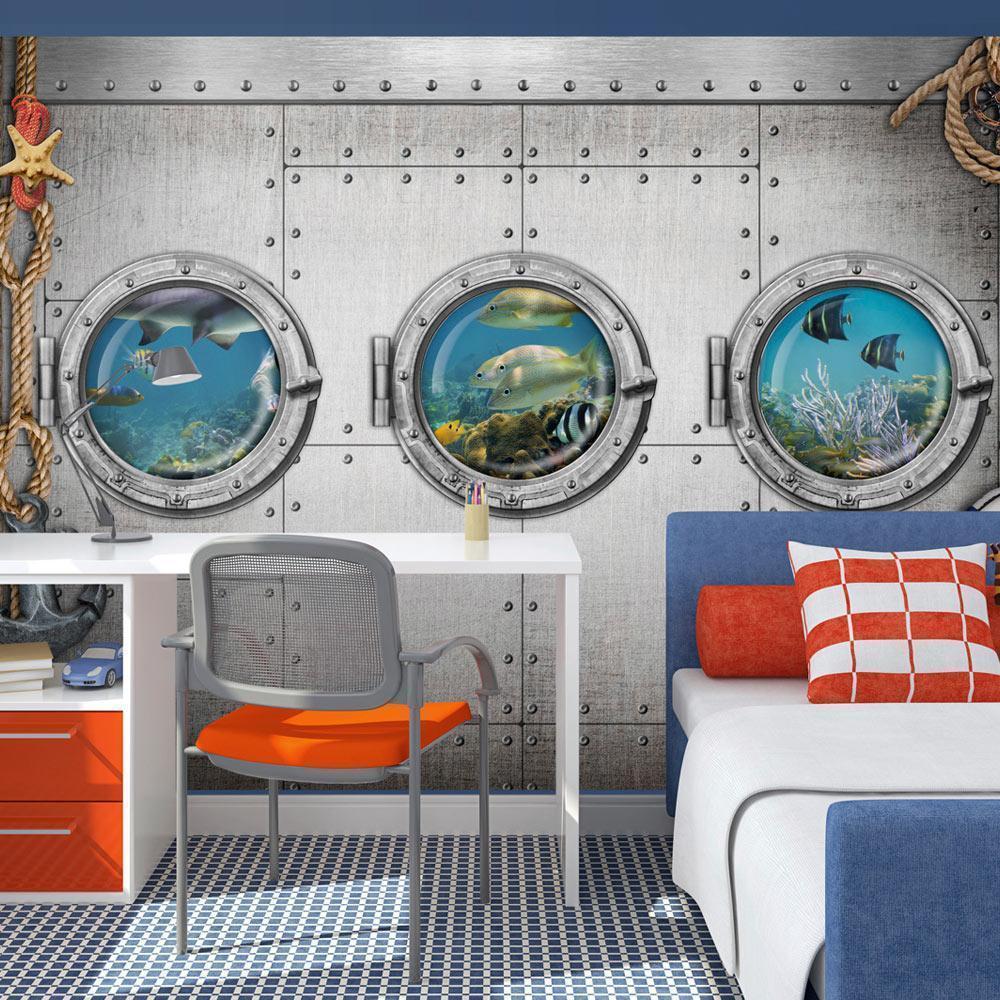 Wall Mural - Portholes-Wall Murals-ArtfulPrivacy