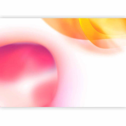 Wall Mural - Abstraction - Pink Planet Closest to the Sun on a Light Sky Background