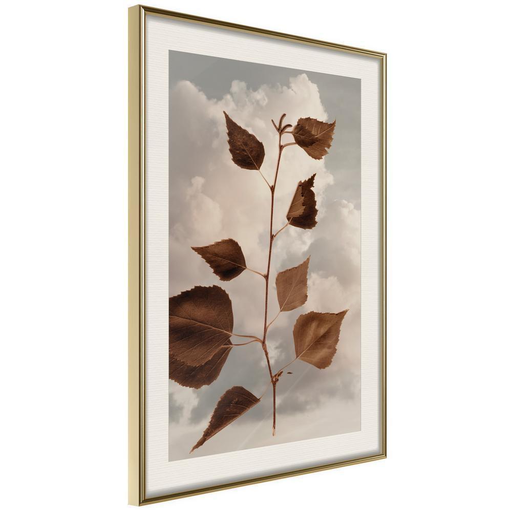 Botanical Wall Art - Leaves in the Clouds-artwork for wall with acrylic glass protection