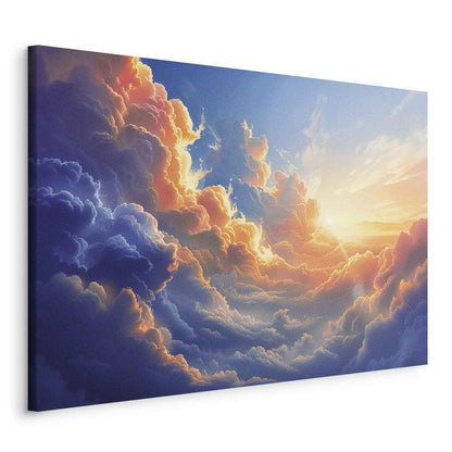 Canvas Print - Sunset Over a Cloudy Sea: A Wonderful Symphony of Colors