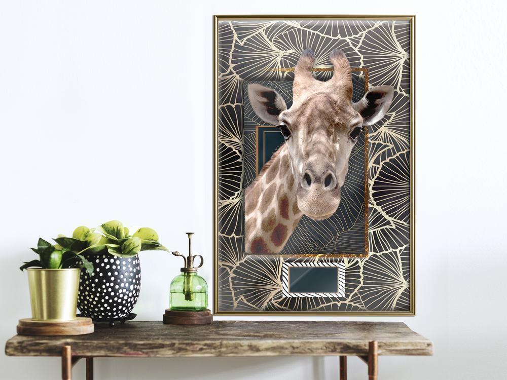 Frame Wall Art - Giraffe in the Frame-artwork for wall with acrylic glass protection