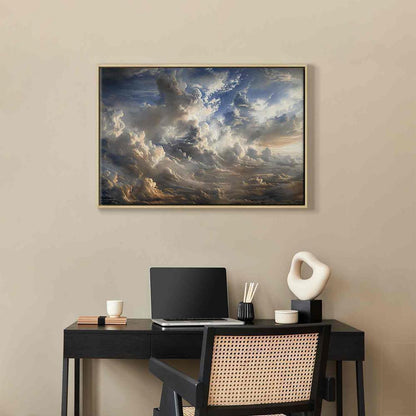 Canvas Print - Golden Reflections on Clouds Foretelling Dusk