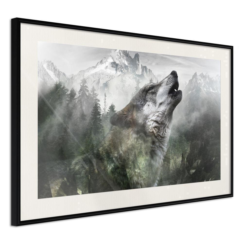 Frame Wall Art - Wolf's Territory-artwork for wall with acrylic glass protection