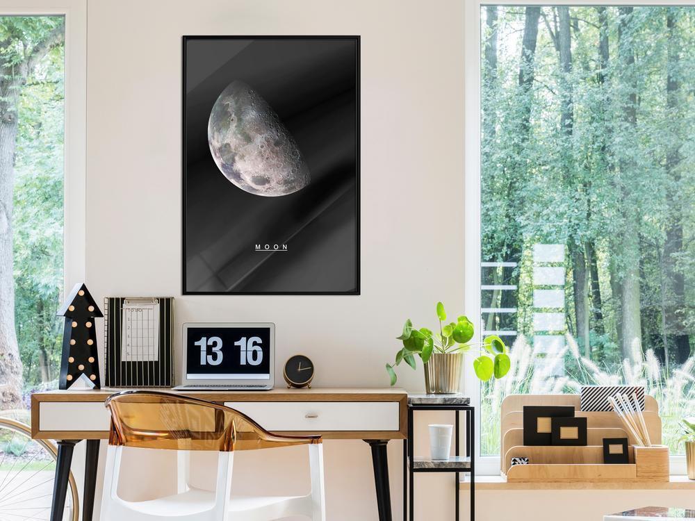 Framed Art - The Solar System: Moon-artwork for wall with acrylic glass protection