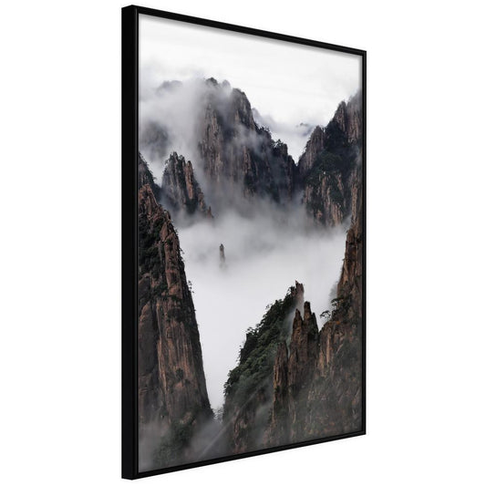 Framed Art - Misty Valley-artwork for wall with acrylic glass protection