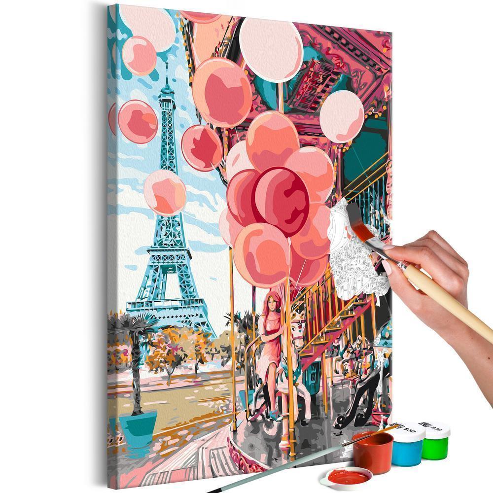Start learning Painting - Paint By Numbers Kit - Paris Carousel - new hobby