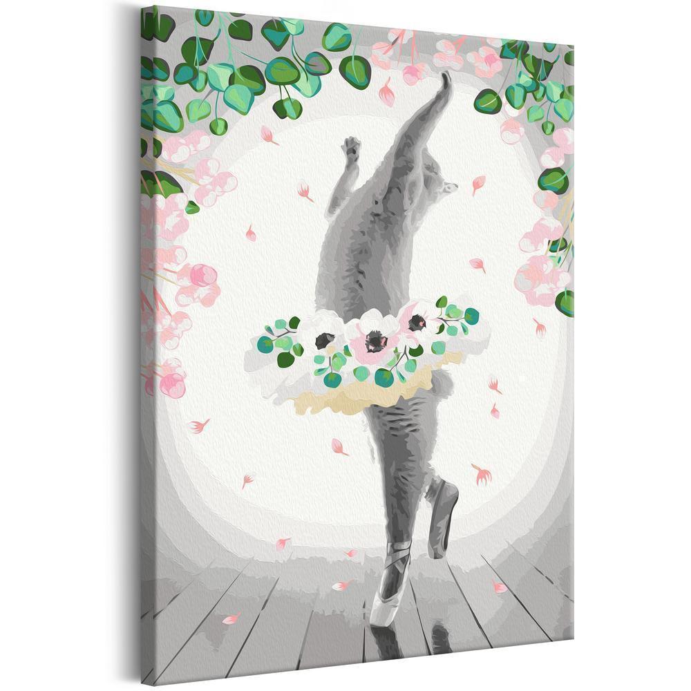 Start learning Painting - Paint By Numbers Kit - Cat Ballerina - new hobby