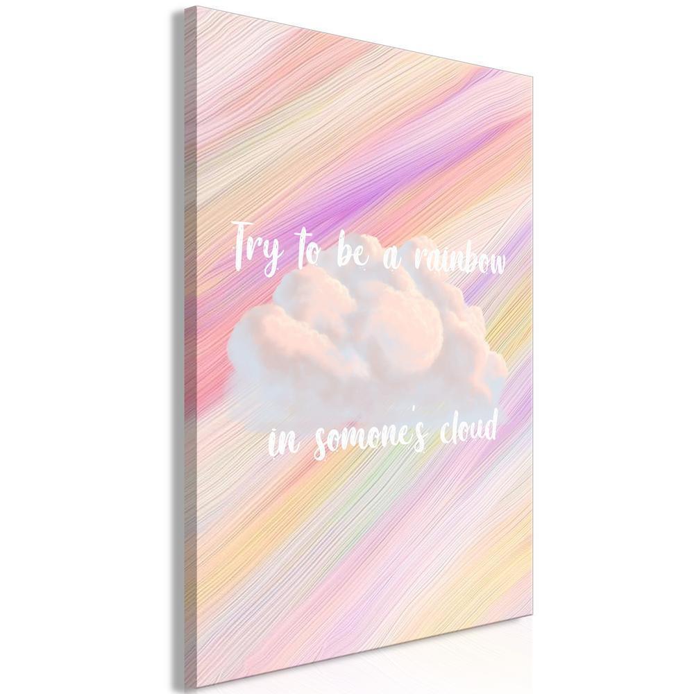Canvas Print - Try to Be a Rainbow (1 Part) Vertical-ArtfulPrivacy-Wall Art Collection