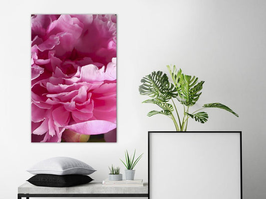 Canvas Print - Blossom of Beauty (1-part) - Pink Peony Flower Embraced by Nature-ArtfulPrivacy-Wall Art Collection