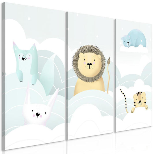 Canvas Print - Fairy-Tale Zoo (3 Parts)-ArtfulPrivacy-Wall Art Collection