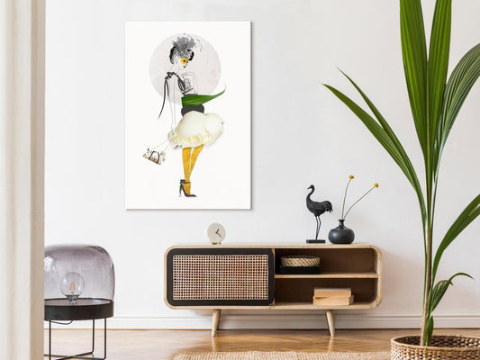 Canvas Print - Yellow Stocking (1 Part) Vertical-ArtfulPrivacy-Wall Art Collection