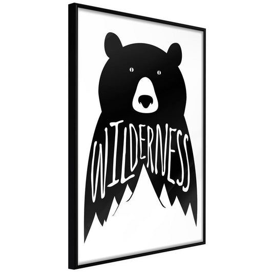 Nursery Room Wall Frame - Wild Bear-artwork for wall with acrylic glass protection