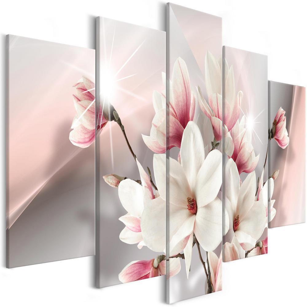 Canvas Print - Magnolia in Bloom (5 Parts) Wide-ArtfulPrivacy-Wall Art Collection