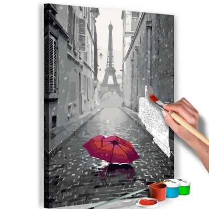 Start learning Painting - Paint By Numbers Kit - Paris (Red Umbrella) - new hobby