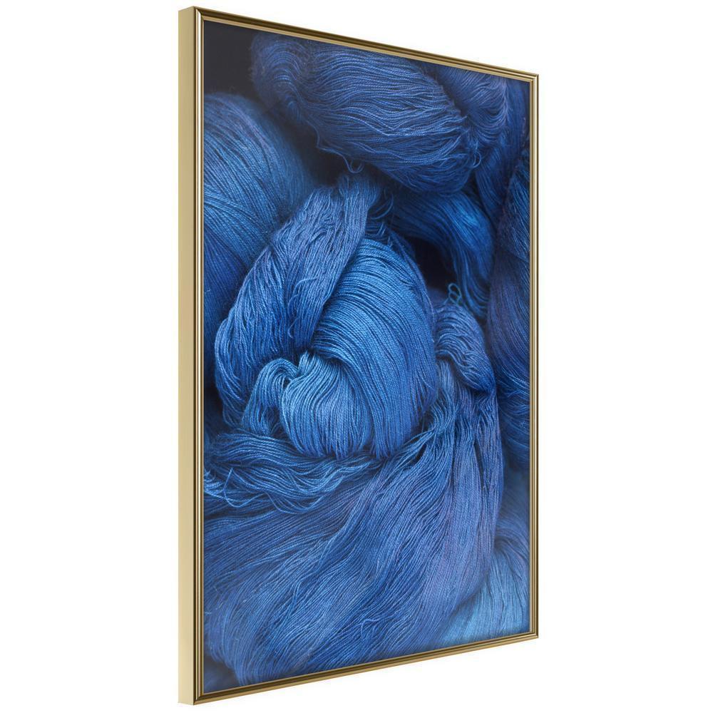 Winter Design Framed Artwork - Yarn-artwork for wall with acrylic glass protection