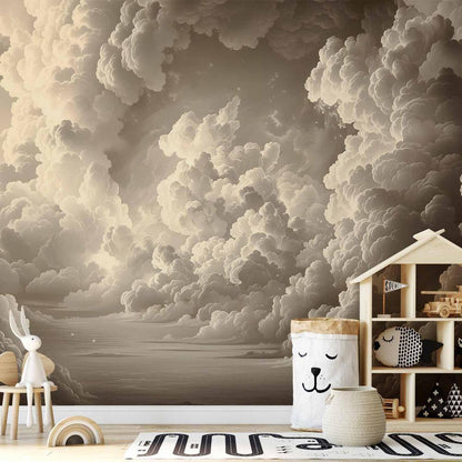 Wall Mural - Whisper of Illuminated Clouds: Soft Play of Light in the Theater of the Heavens