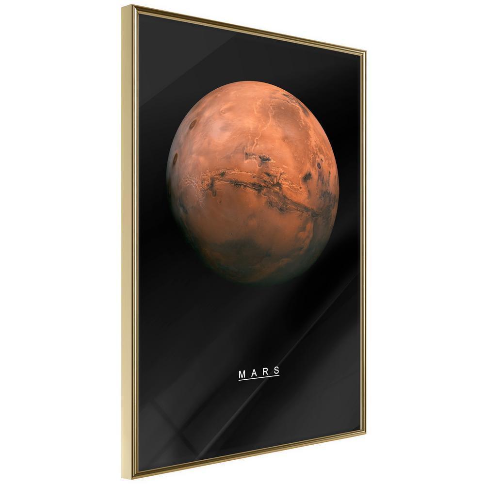 Framed Art - The Solar System: Mars-artwork for wall with acrylic glass protection