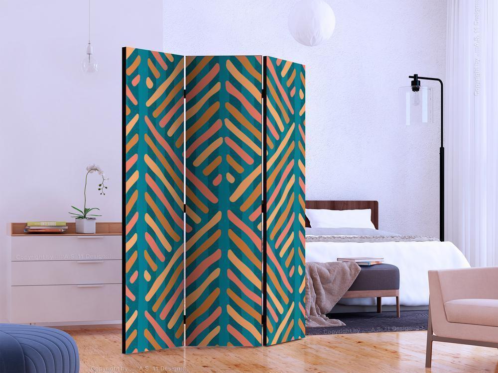 Decorative partition-Room Divider - Ethnic Composition-Folding Screen Wall Panel by ArtfulPrivacy