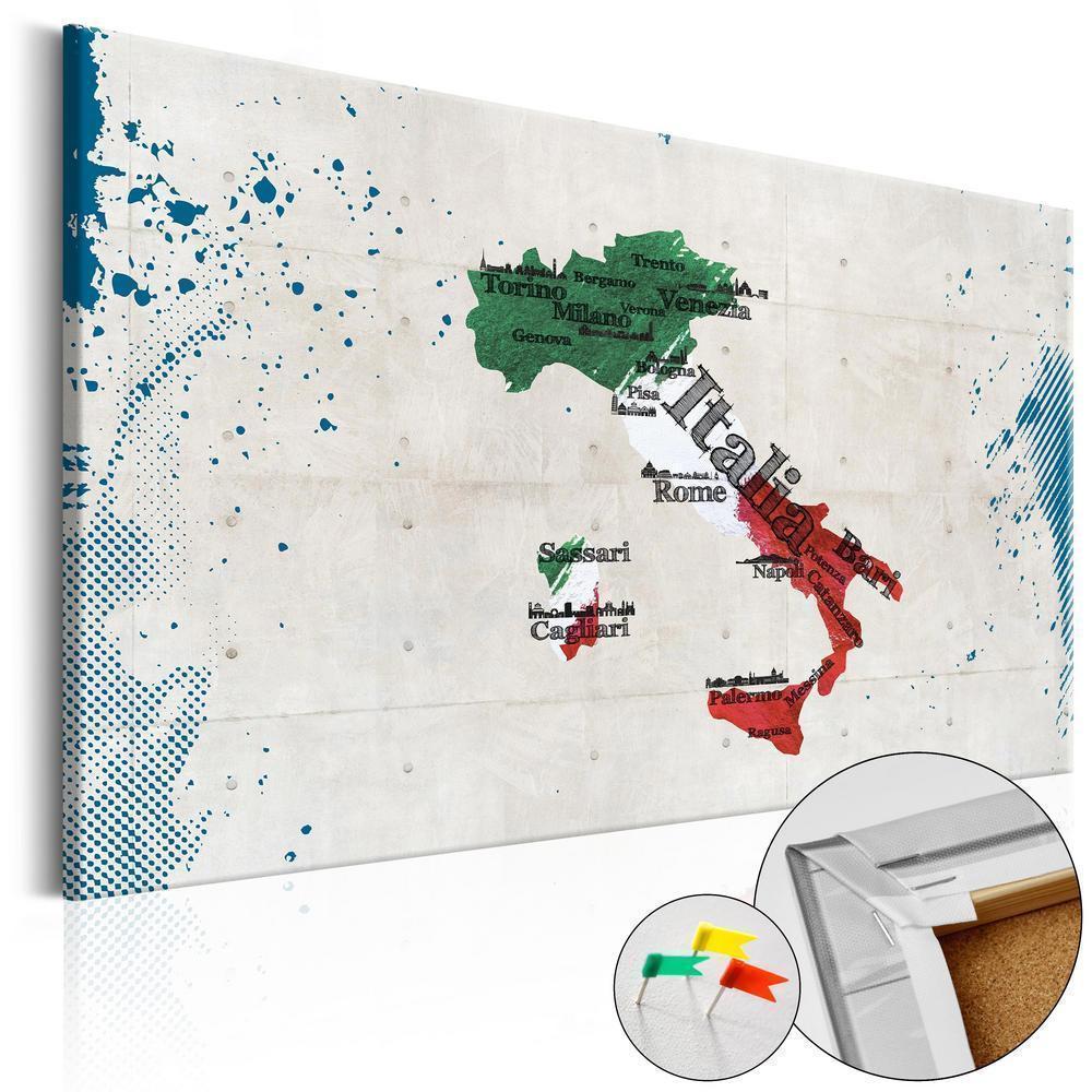 Cork board Canvas with design - Decorative Pinboard - Italy-ArtfulPrivacy