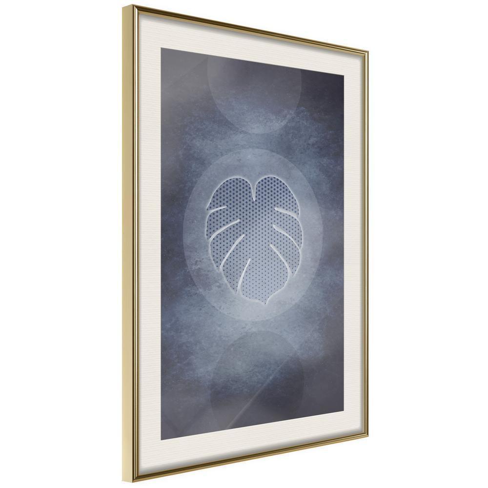 Botanical Wall Art - Leaf in the Center-artwork for wall with acrylic glass protection