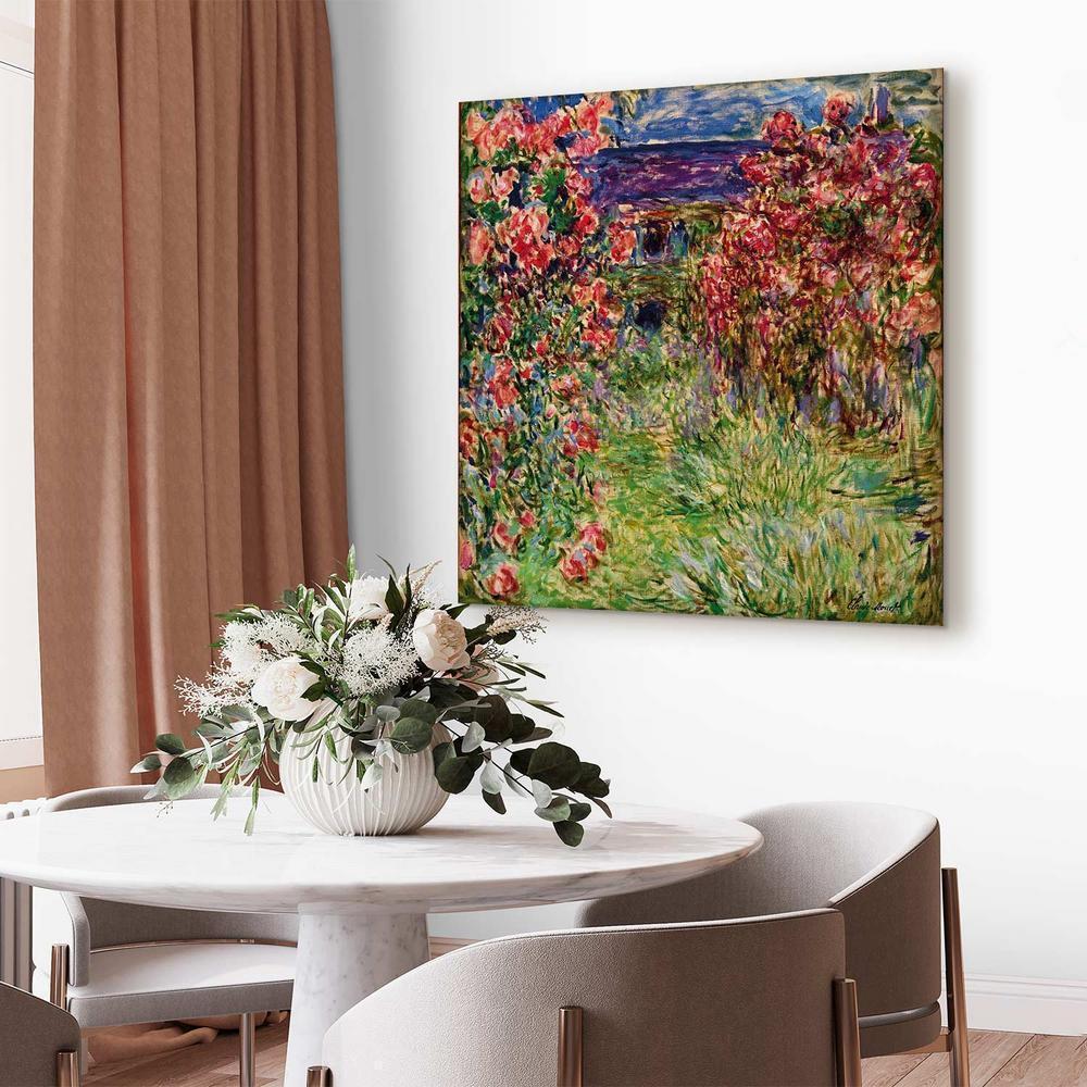 Canvas Print - La maison dans les roses (Claude Monet)