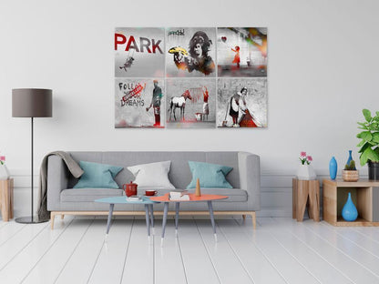 Canvas Print - Banksy Collage (6 Parts)-ArtfulPrivacy-Wall Art Collection