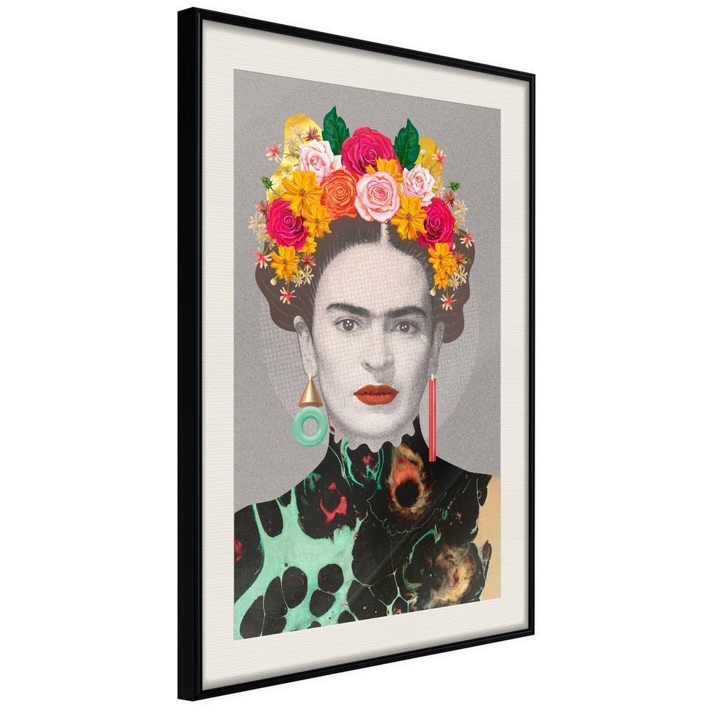 Wall Decor Portrait - Charismatic Frida-artwork for wall with acrylic glass protection